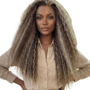 Perruque longue crépus bouclée – Lace Front 13x4 sans colle Futura
