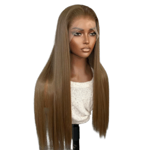 Perruque Longue Brune – Lace Front 13x4 Futura , Lisse, Résistante à la Chaleur, Effet Naturel