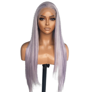 Perruque 13x4 Noir/Violet – Lisse, Soyeuse, Futura Premium, Pose Sans Colle