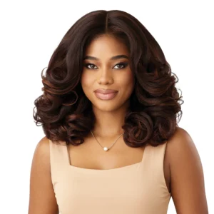 Perruque synthétique avant en dentelle Outre HD, naissance des cheveux fondue, sans colle, KinkySoftedges Kinkysoft 2