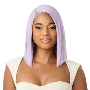 Perruque Lace Front Wig synthétique HD sans colle, bombe de couleur CB 103