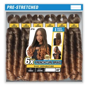 Tresses synthétiques au Crochet Royal Zury, tresses bouclées françaises faites à la main, 6X