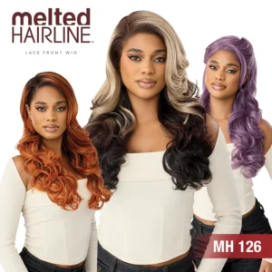 Perruque Lace Front Wig synthétique HD Outre, naissance des cheveux fondue sans colle MH 126