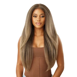 Perruque synthétique Lace Front Outre HD, naissance des cheveux fondue, sans colle, KinkySoftedges Kinkysoft 1