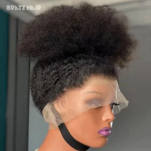 360 pleine dentelle Yake perruque droite cheveux humains Afro crépus droite 13x6 13x4 HD dentelle avant perruques brésilien sans colle perruque prête à porter