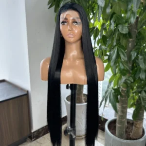 30inch Straight Synthetic Hair IMPERATRICE  OBSIDIENNE  13X4 Lace Front Wig Hair Heat Resistant Pre Plucked
