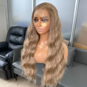 Body Wavy 13X6 Synthetic Lace Front Wigs Fiber Hair Heat Resistant Synthetic Hair Wig Natural Hairline