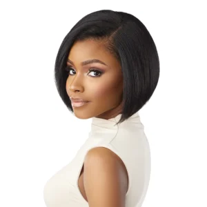 l HD Lace Front Synthetic Wig Curls  Glueless Kinky Edges 13X6 Kinky Bob 9" - Kinky Textured Wig, Short Wig