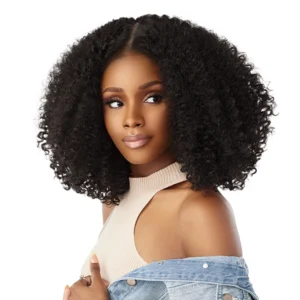 Sensationnel HD Lace Front Synthetic Wig Curls Kinks N Co Glueless Kinky Edges Y-Part Kinky Zigzag Curls 14"